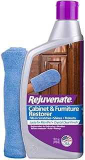 Rejuvenate Cabinet & Furniture Restorer Fills in Scratches Seals and Protects Cabinetry, Furniture, Wall Paneling