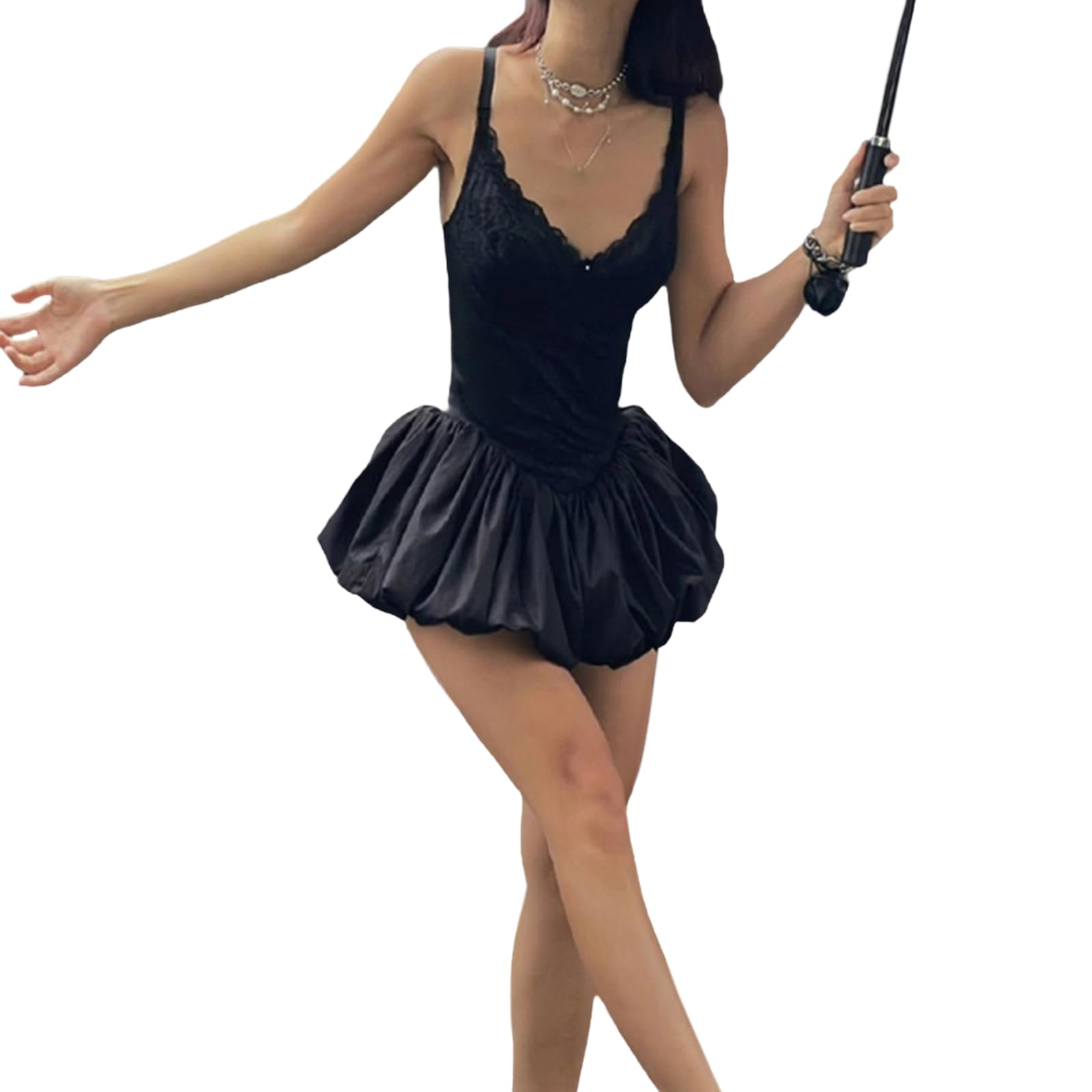 Robe courte plissée col plongeant : la solution confort pour sublimer vos formes - 8