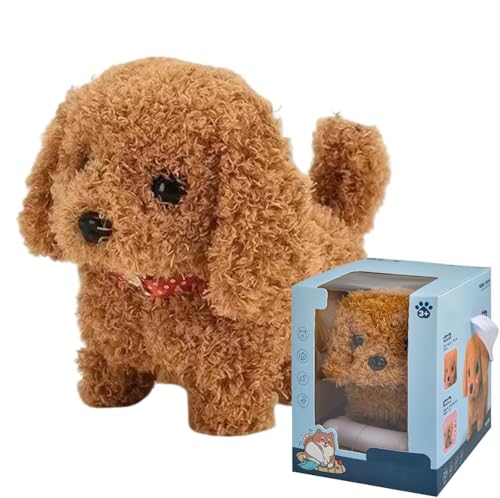 Perro Juguete Peluche Interactivo Perro a Partir de 2 Años - Juguete Electrónico para Niños y Niñas Juguetes Animales de Juguete Mascota Interactiva Perro Juguete Perrito Juguete Ladra y Anda