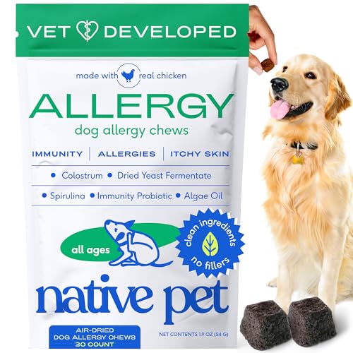Native Pet Dog Allergy Chews - Dog Allergy Relief with Probiotics...