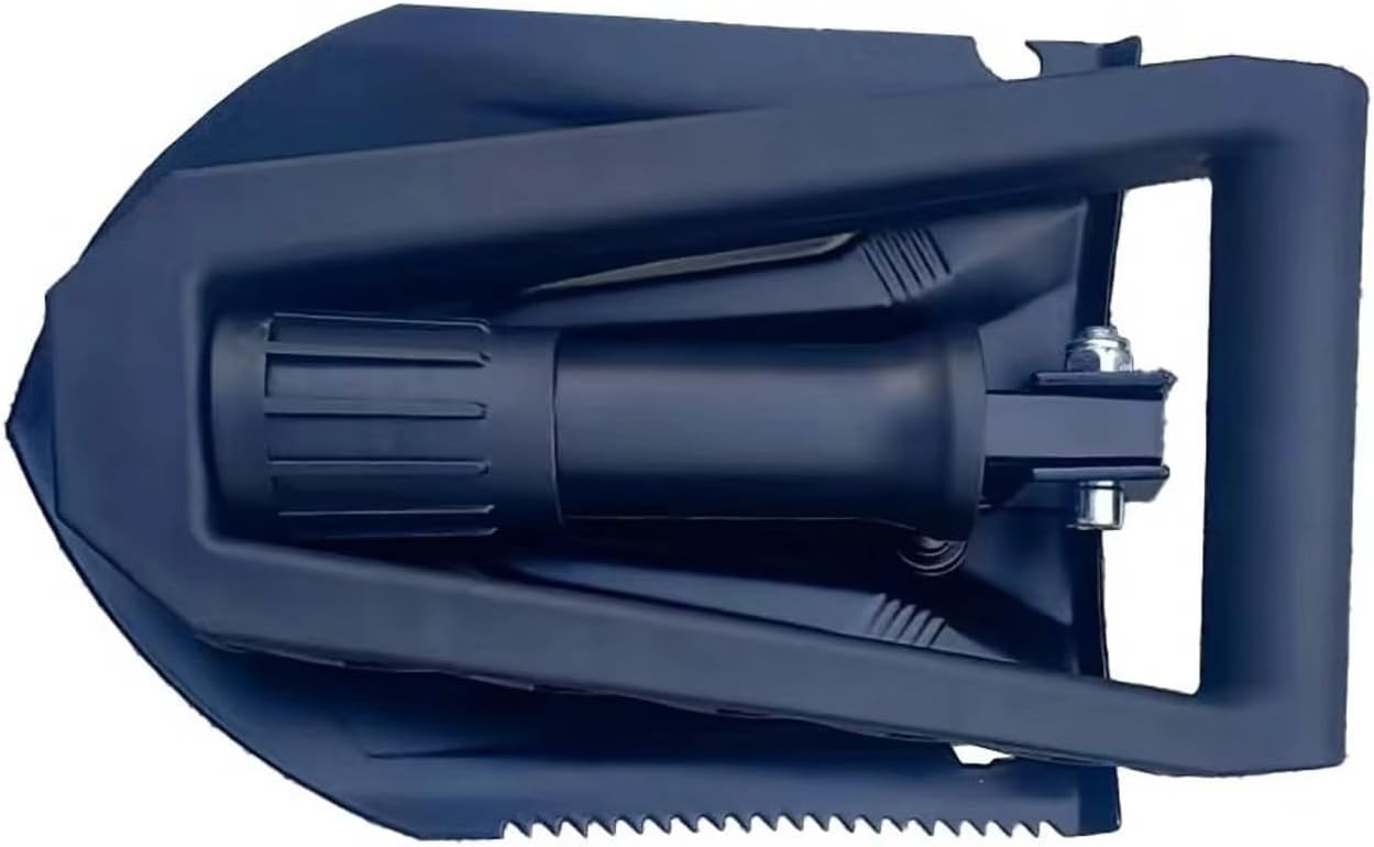 Outdoor Emergency Folding Shovel, 24 inches in Length, Made of high-Hardness Carbon Steel, with Serrated Edges, andequipped with a Carrying Bag. Suitable for Camping and Other Outdoor Activities.