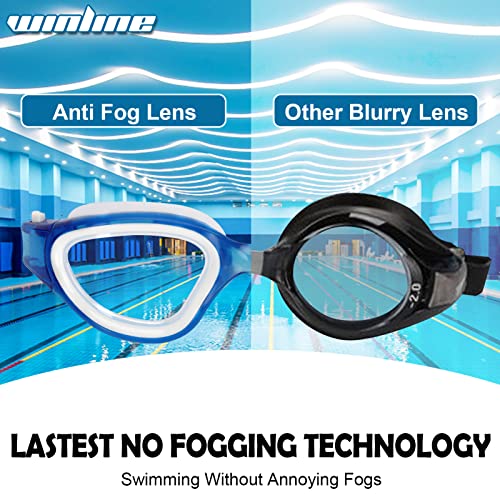 Foto von Winline Polarisiert/Nicht Polarisiert Schwimmbrille Erwachsene Jugendliche,Anti-Beschlag-UV-Schutz Wasserdicht klare Sicht einfach einzustellen mit weichen Nasenstegen für Herren Damen