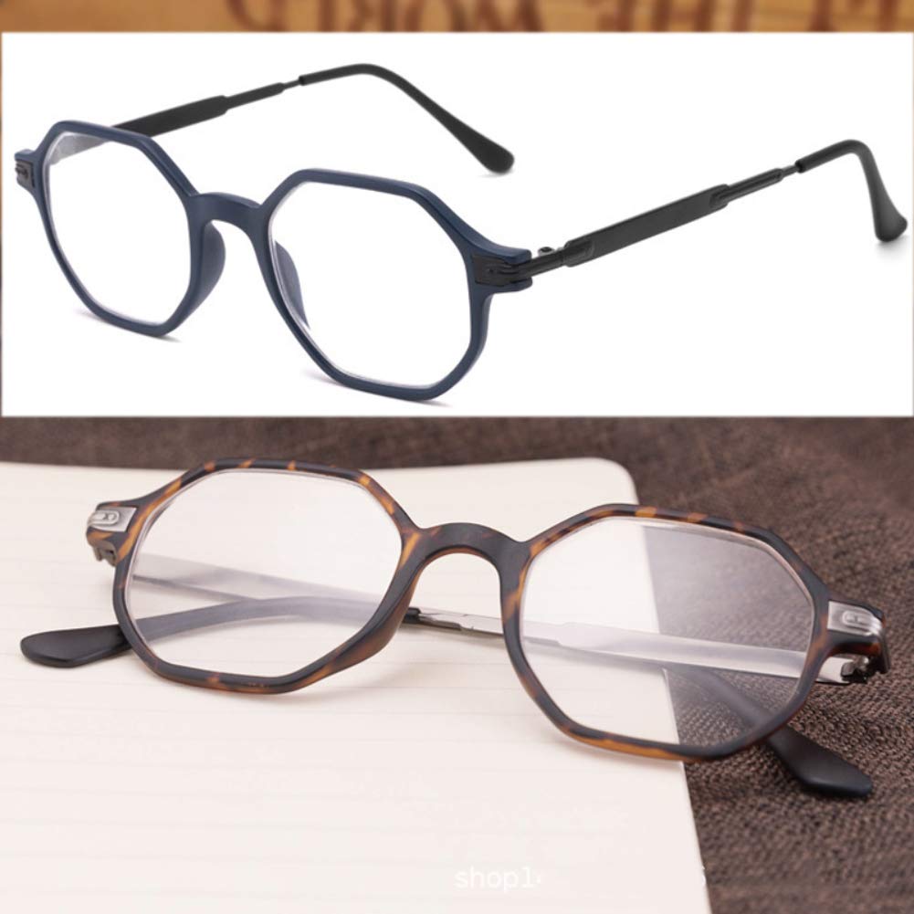 Gafas de Lectura de Marco Completo Progresivo de Bloqueo de luz Azul TR90 de Marco Completo, Lente para PC Bisagras Resistentes Lentes y Casi Lentes de Doble Uso Lentes para Hombres Mujeres