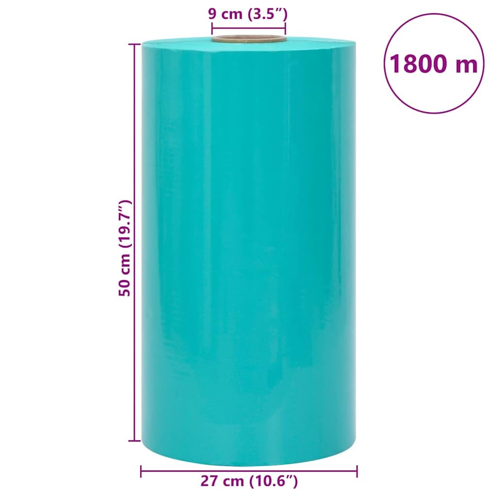Agrarstretchfolie Grün 25 µm, PE Polyethylen, 50 cm x 1800 m, Stretchfolie für Silage, Lagerung, Transport, Verpackungsmaterial für Heu und Stroh