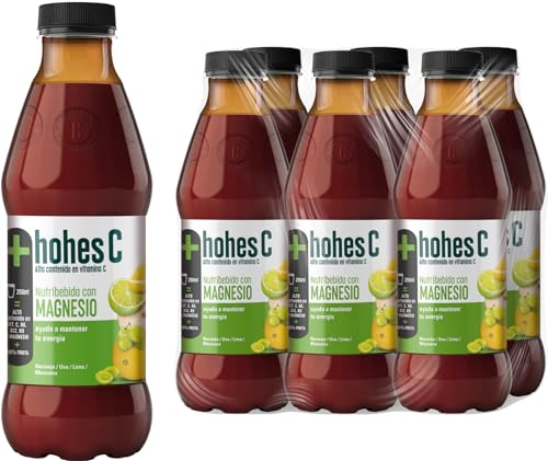 hohes C Magnesio y Vitamina C - Zumo de Naranja, Manzana, Uva, Lima Zumo 100% fruta Nutribebida Pack 6 x 1L