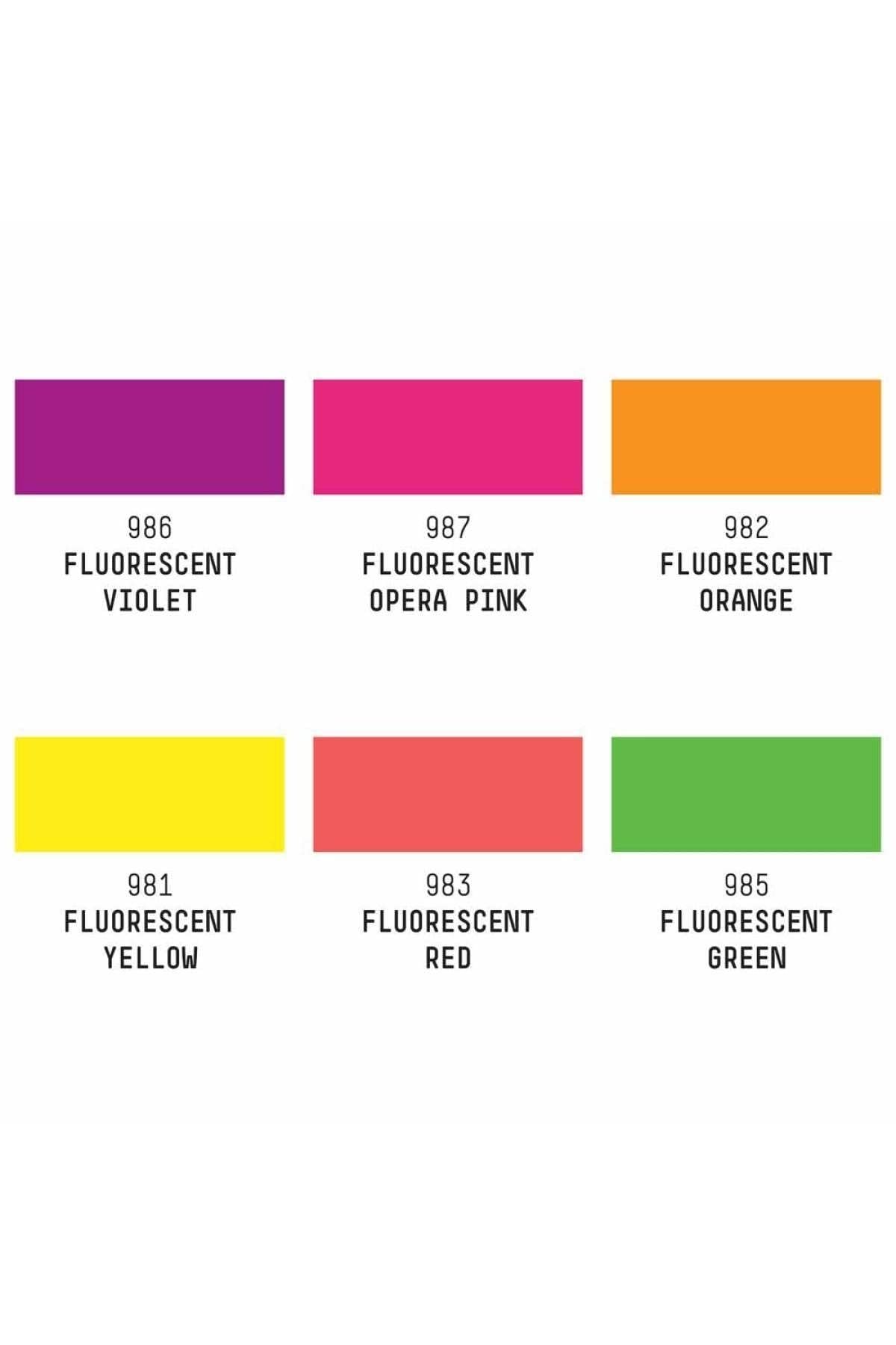 Liquitex Acrylic Gouache - Colore Acrilico Effetto Gouache - 6 Flaconi da 59 ml - Set Fluorescenti