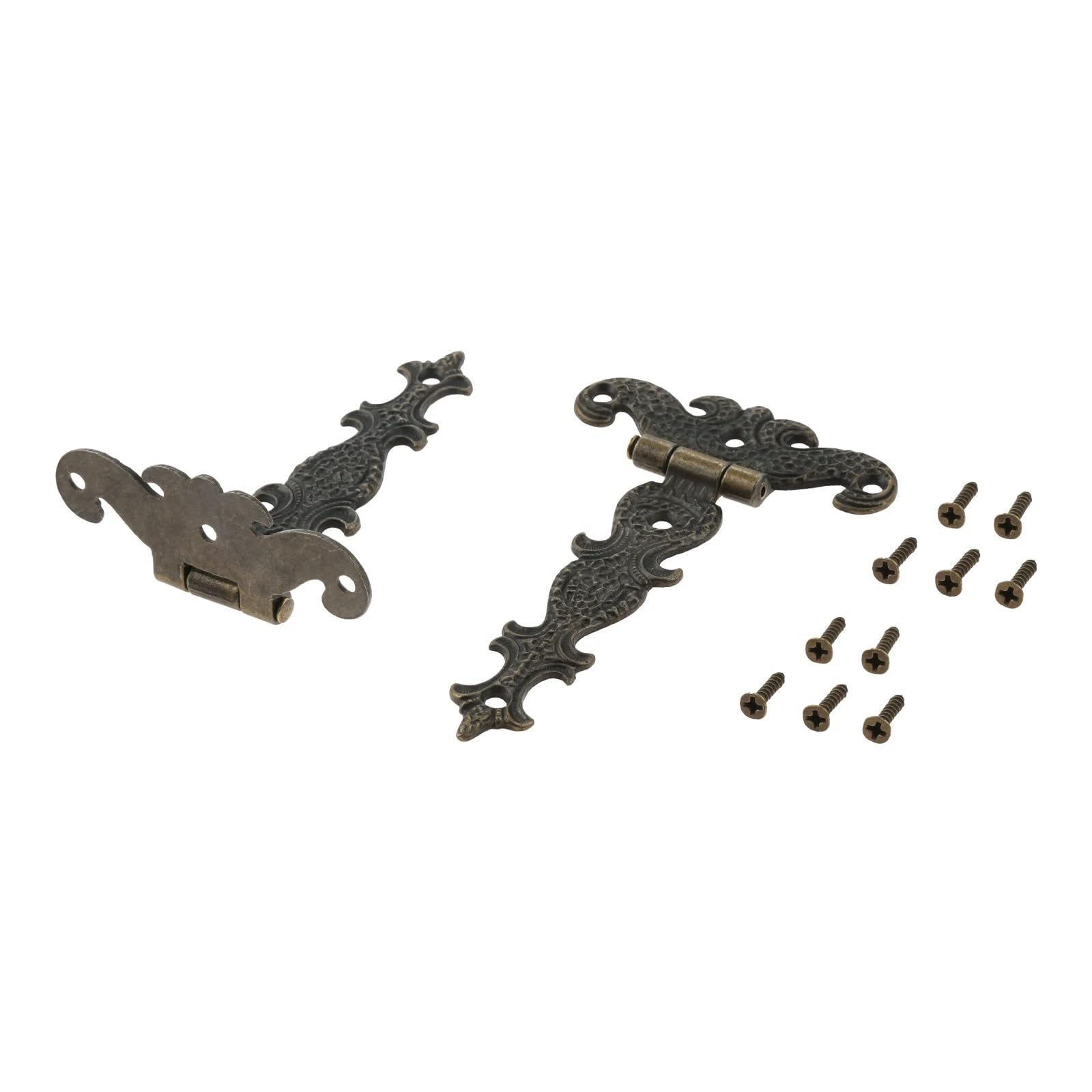 Charnières pour tiroir et porte en laiton bronze 112x69 mm