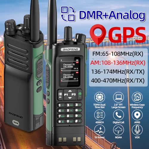 image for Ham Radio BAOFENG DM32 DMR Radio Handheld Rechargeable Walkie Talkies 