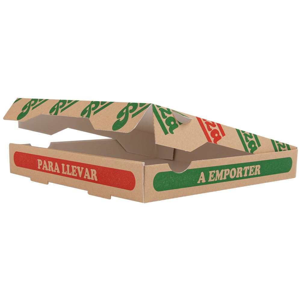 Garcia de Pou 100 pezzi - Scatole per pizza 'Thepack' 330 G/M2 26 x 26 x 3,8 cm naturale cartone ondulato microcanale