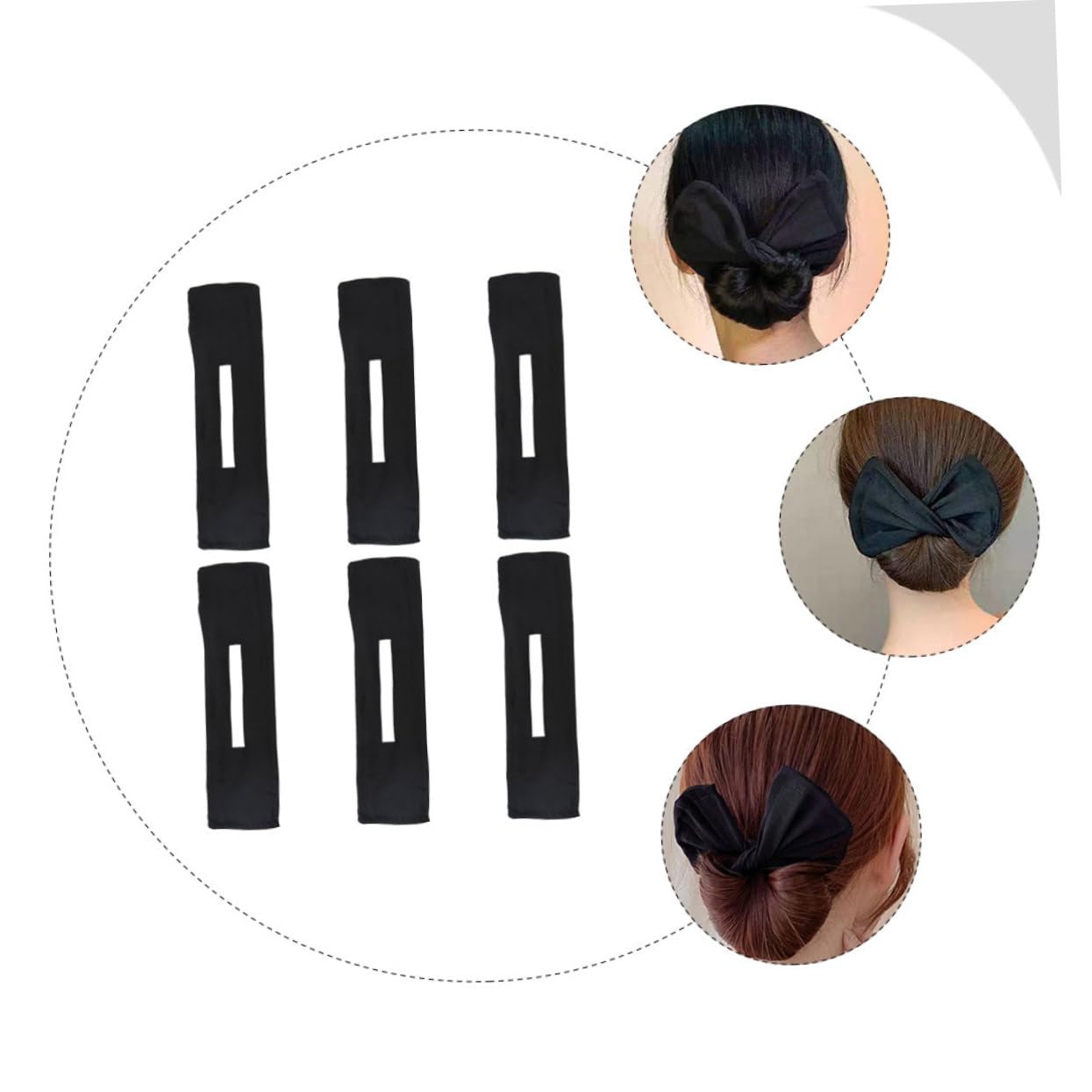 Healeved 12 Pz fascia girevole curls hairdo corda per a ciambella Fascia per da ragazza cerchietti bambina macchina per chignon per fascia per rotante
