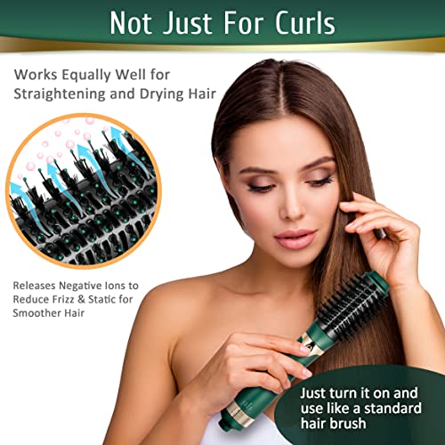 Professional Hot Air Brush For Women, Multipurpose Beauty Hair Dryer Brush For Curling Or Straightening, Hair Volumizer, Blow Dryer Brush With Interchangeable Brushing Heads For All Hair Types #TOP4