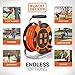 BLACK+DECKER 50 Ft. Retractable Extension Cord Reel With 4 Outlets, Multi-Plug Extension, Easy Handle Rewind & Heavy-Duty 14AWG SJTW Cable