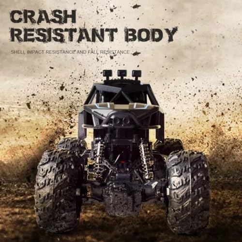 Image of CADDLE & TOES Monster-Like Model Sports Car with Remote Control and Speed Gun (Green, Thunder Black) - Kids' Toy
