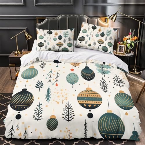 Parure de lit Noël 3 pièces microfibre douce cadeau idéal lit - 4