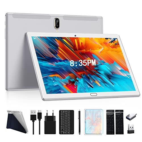 Schermo LCD ad alta definizione con risoluzione 1280 * 800: Il tablet FEONAL è dotato di uno schermo LCD ad alta definizione 1280 * 800(Supporto 1080 FHD), con una grande dimensione da 10 pollici con una cornice molto stretta, e il rapporto schermo-corpo è come fino all'85%, permettendoti di dire addio ai problemi della grande cornice nera, Vivi l'esperienza coinvolgente dello schermo intero