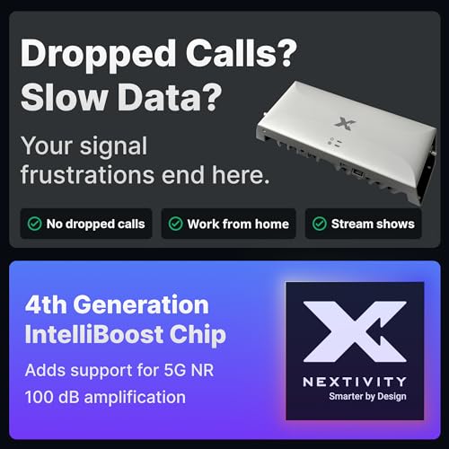 CEL-FI GO G41 | Cell Phone Booster for Home | 4G, 5G, AT&T, Verizon & T-Mobile | Up to 15,000 Sq Ft Coverage | 100 dB Cell Phone Signal Booster | FCC Approved | 1 Antenna Kit