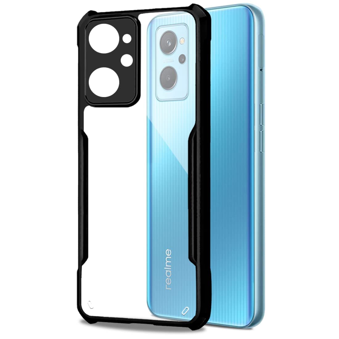 Fashionury TPU+Plastic Shockproof Crystal Clear Realme 9I Back Cover Case | 360 Degree Protection | Protective Design | Transparent Back Cover Case for Realme 9I- (Black) Bumper (B0BKG64Q2B) Amazon Price History, Amazon Price Tracker