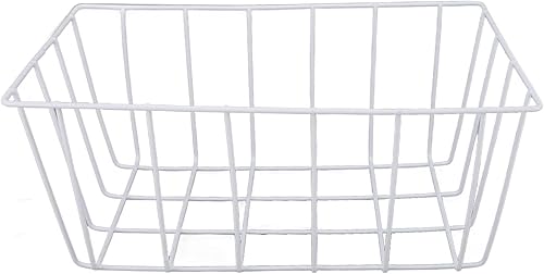 TOPINCN Cestas grandes de almacenamiento de alambre para congelador, organizador de refrigerador, divisor de almacenamiento de alambre de metal,
