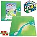 SCS Direct Brick Building Base Plate with Grass Field and River Pattern - Large 10"x10" Baseplates (2 Pack)