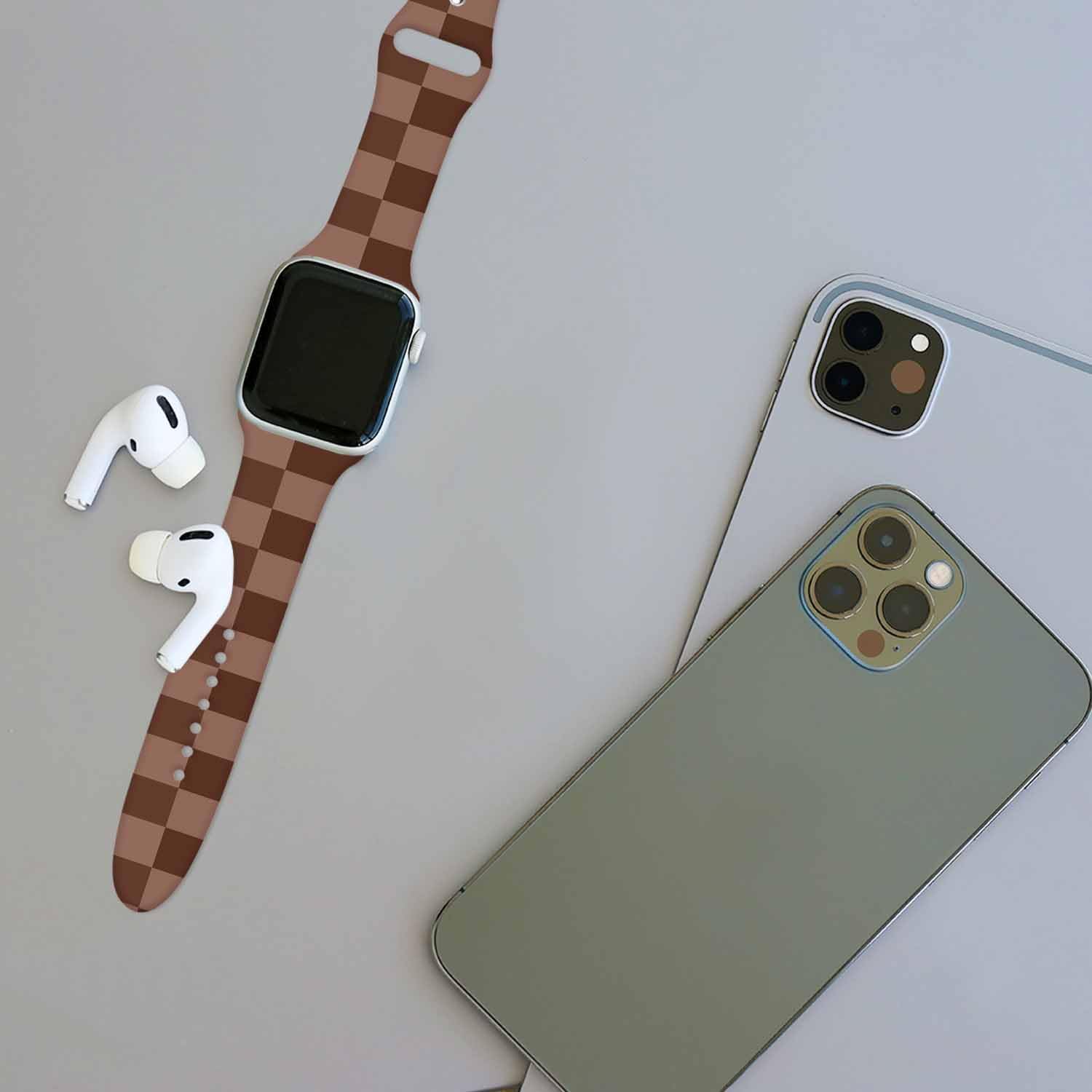 Watch Band Compatible with Apple Watch Band,Silicone Soft Wristband Waterproof Replacement Sport Strap for iWatch Bands Series 10 9 8 7 6 5 4 3 2 1 SE Ultra