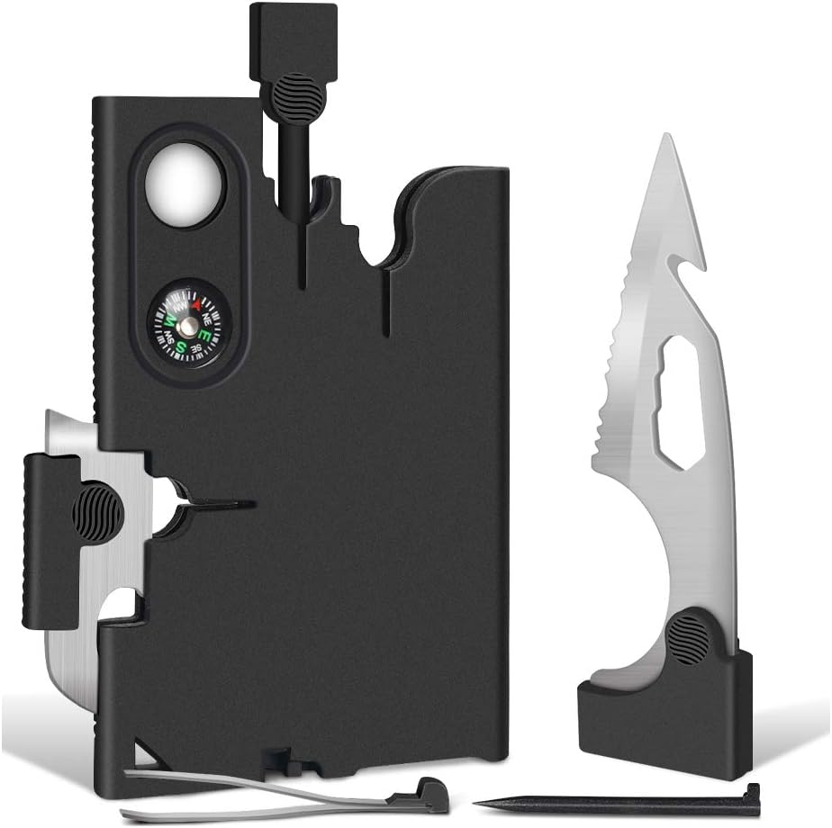 Stocking Stuffers for Men Dad Gifts, 18 In 1 Multitool Credit Card Tool Set Pocket Wallet Survival Kit, Cool Tools Gadgets Gifts for Men Dad Him Husband Women Christmas Valentines Fathers Day