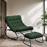 Modern und Elegant – Dieser schaukelstuhl outdoor besticht durch geschwungene Linien und zeitgemäße Farben. Ideal zum Entspannen, Nickerchen oder Stillen, bietet das armlose Design viel Platz zum Ausruhen. Der Schaukelstuhl ist für Innen - und Außenbereiche geeignet, wie Terrasse, Veranda, Balkon, Garten, Wohnzimmer oder Schlafzimmer.