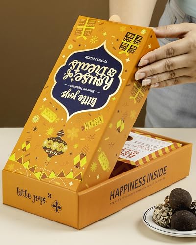Image of HyperFoods Rakhi gift for brother Rakhi with gift for brother Chocolate gift hamper gift Chocolate gift pack Little Joy Box Tiramisu BonBites Dragees 50g Chocolates Box