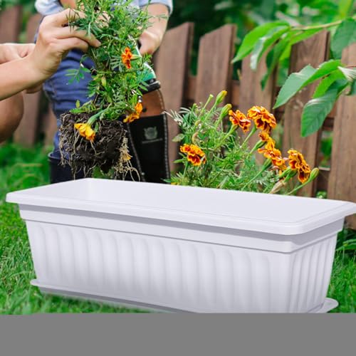 Jardinières de fenêtre lot de 6 pots extérieurs résistants pour balcon - 4
