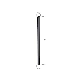 Black Jumbo Smoothie Straws, Black Disposable Wide-mouthed Large Milkshake Straws 9\'\' Inches High/Tall 100 pack