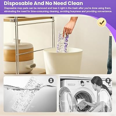 40 Pack Disposable Refill Pads for Power MopTM Multi-Surface and for PowerMopTM Wood Mop, Repalcement Spray Mopping Pads for All Safe Floors