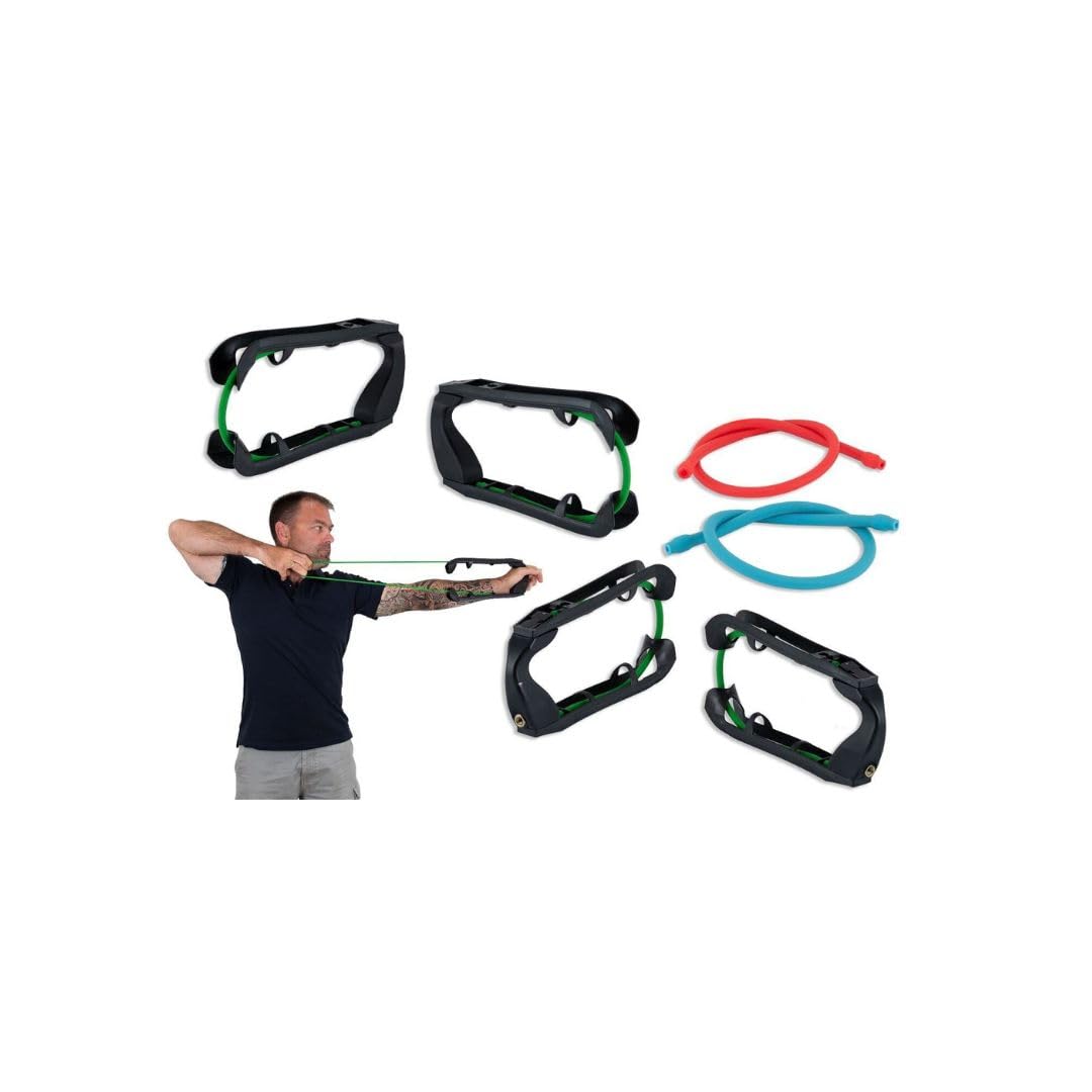 YAK Archery Pedago Grip Trainer pour archers – Appareil d'entraînement innovant avec bandes élastiques variables et poids supplémentaire de 270 g