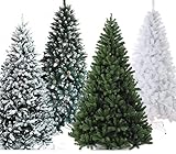 weihnachtsbaum schnee effekt Hohe Spitzenanzahl XONIC Künstlicher Weihnachtsbaum Tannenbaum 30,60,90,120, 150, 180,210 240cm Christbaum Baum GRÜN Weiss Schnee (90, GRÜN)