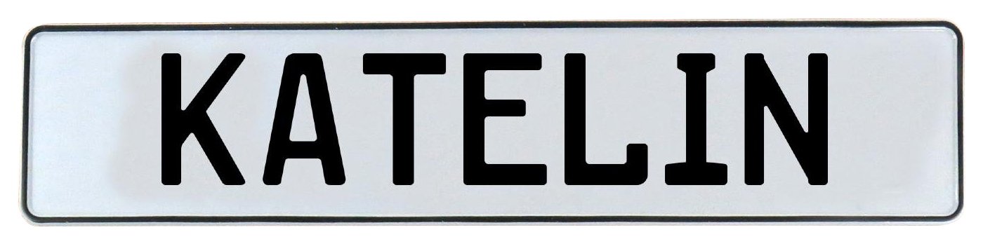 Vintage Parts 665902 Wall Art (White Stamped Aluminum Street Sign Mancave Katelin)