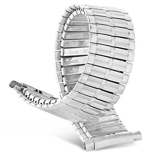 Bracelet de montre extensible en acier résistant pour grand poignet masculin
