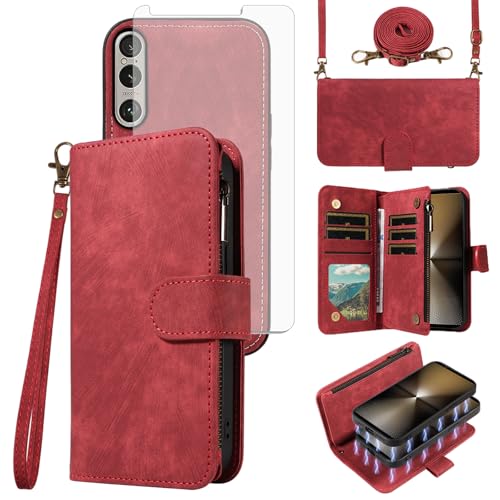 Coque Sony Xperia 10 VI Asuwish SBWCXDK Housse Protection Rouge