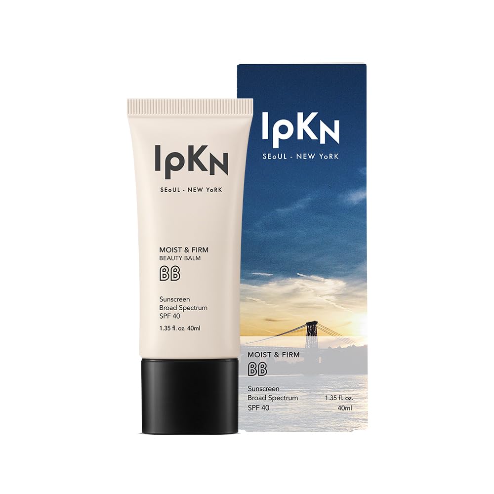 IPKN Moist & Firm BB Cream – Ultra-Hydrating Daily BB Cream with or without SPF40 – Lightweight, Non-Greasy Face Base with Antioxidants for Smooth, Radiant Skin