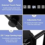 ROVSUN 18 Bottle Wine Fridge, Freestanding Compressor Wine Cooler Refrigerator, Beverage Wine Chiller with Digital Temperature Control & Double-layer Glass Door for Red White Wine, Champagne, Beer - Image 3