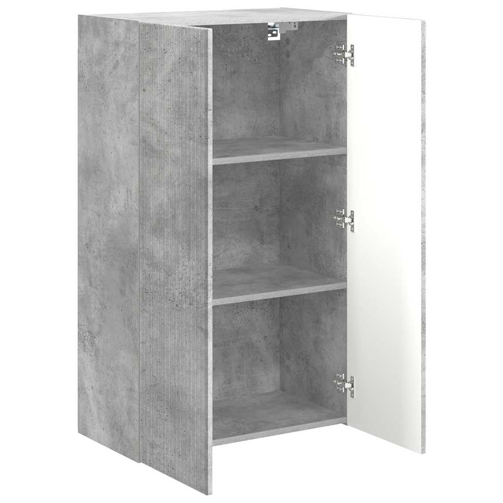 Mobile TV da parete in cemento, 59,5 x 31 x 100 cm, in legno grigio