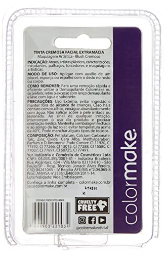 Colormake Yur 1 Pintura Facial Cremosa 3 Cores Cartela Com 03 Multicor