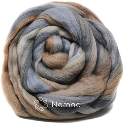 Top Notch Superfine Merino Fiber For Spinning & Felting. Super Soft Combed Top Roving In Stunning Color Blends, Nomad #TOP1