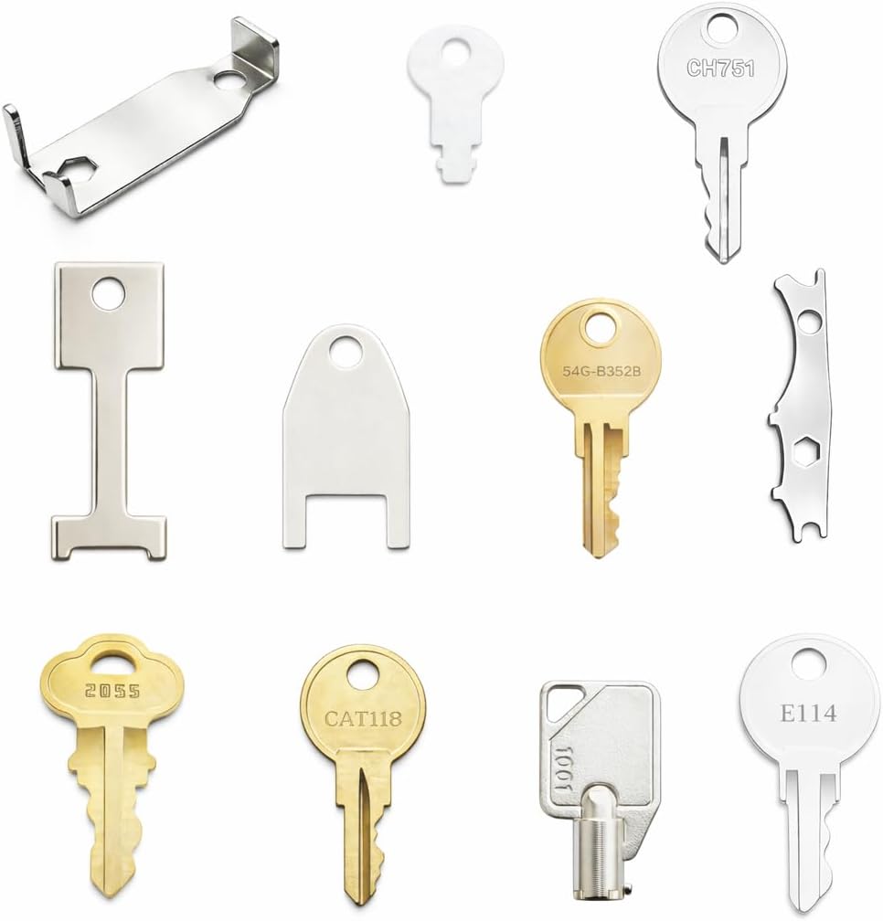 31-Pack Dispenser Key Set Compatible with Bobrick, Bradley, Kimberly Clark, Tork, Georgia Pacific, San Jamar and More, Replacement Keys for Paper Towel, Toilet Paper & Soap Dispensers with Key Chain