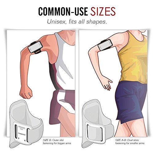 Moko Armband Compatible With Iphone 6S / 6, Sweatproof Sports Running Armband Workout Arm Band Cover Fit Iphone 6S, 6, 5S, 5, Galaxy S7, S6 Edge, Magenta (Fits Arm Girth 9"-12.6") #TOP5