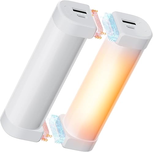 Miniatura 9 de Calentadores de manos recargables, paquete de 2 calentadores de manos magnéticos divididos de 10000 mAh para acampar al aire libre, caza, pesca,