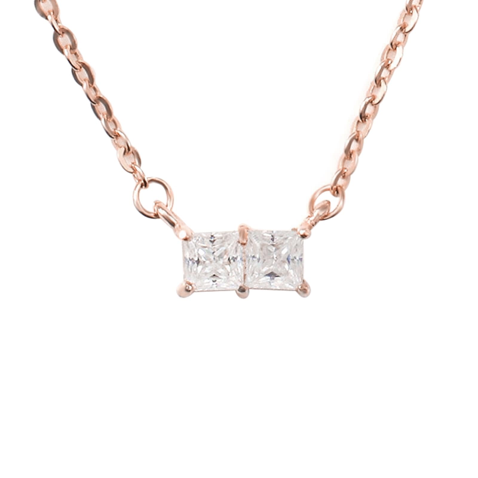 Epinki Collar Oro 9K/14K/18K para Mujer, Moissanita Colgante Sencillo Collares Joyería Cadena 45 CM