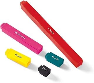 hand2mind Elapsed Time Rods, Telling Time, Math Manipulatives, Clocks for Kids Learning to Tell Time, Classroom Supplies for Teachers Elementary, Analog Clock Learning (Set of 74)