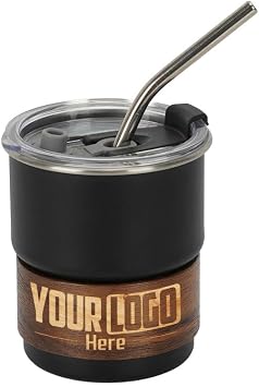 Custom Coffee Cup Personalized Stainless Steel Mug Logo Printed Tumbler 10Pack- 10oz Stackable Bulk for Home Camping Office Travel