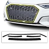 BOGAR TECH DESIGNS for Audi A3 2022-2024 Front Chrome Delete – Precut Vinyl Overlay Kit, Gloss Black Blackout Trim