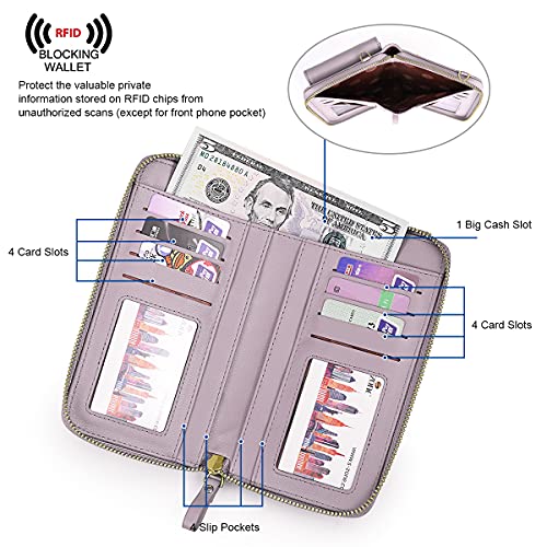 S-ZONE Small Crossbody Bags for Women Cell Phone Purse RFID Blocking Wallet Purses with Credit Card Slots