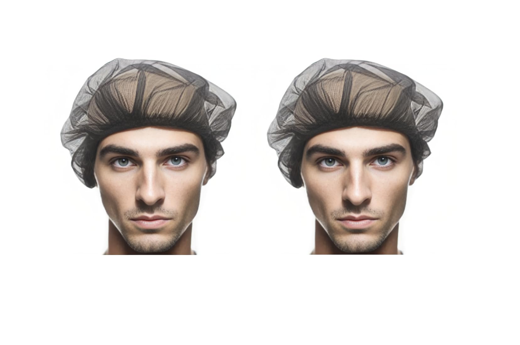 Washable/Reusable Hairnet Head Cover Caps 2pcs (Pack of 2) - Breathable Fabric, Lightweight, Comfortable and Hygienic - (2)