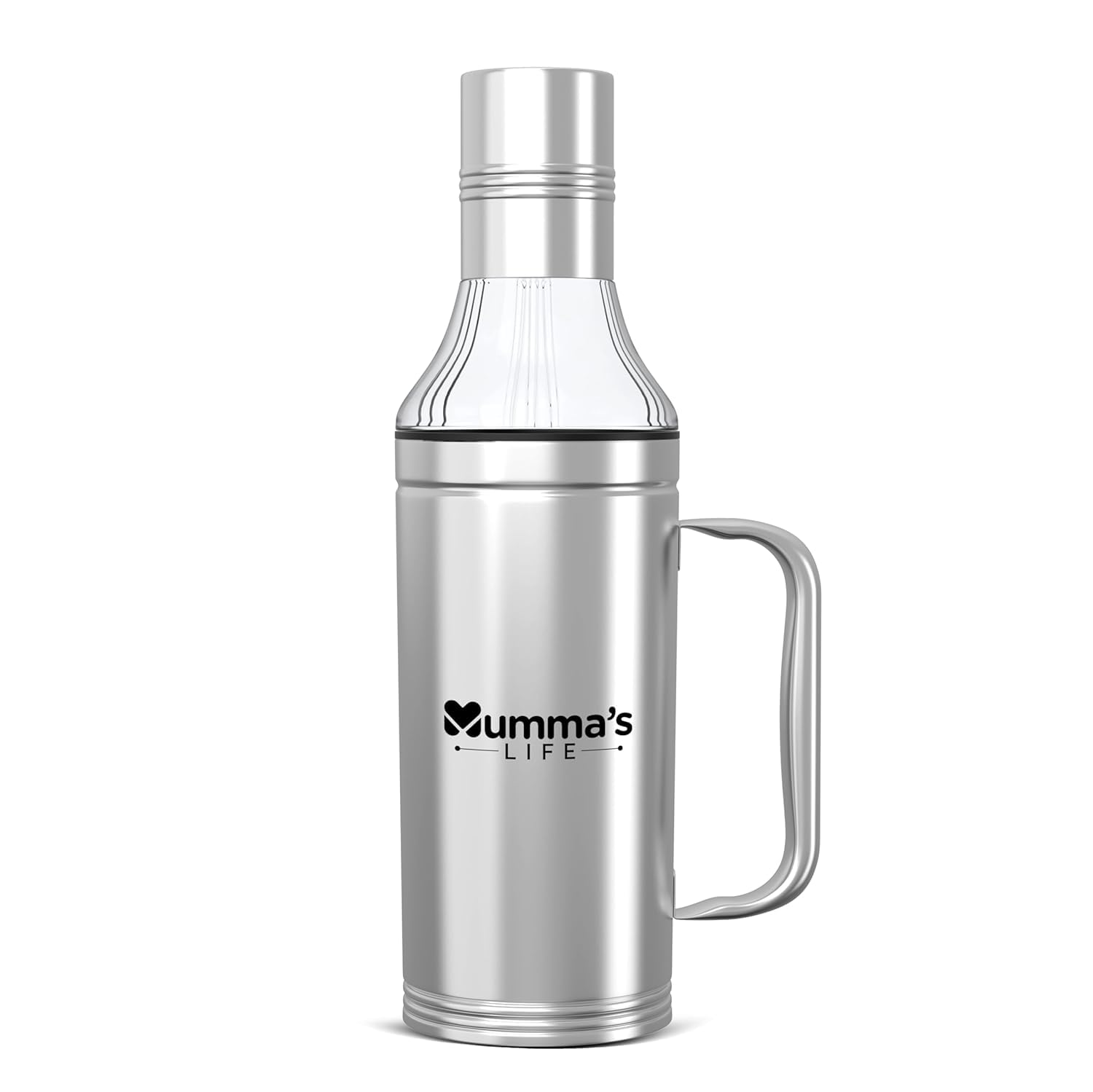 Mummas LIFE Stainless Steel Oil Dispenser Bottle with Lid and Cap | Air-Tight Spill-Proof | Food Grade Pourer Drizzler| (Silver, Set of 1 | (750ml) (B0D7HRGSKX) Amazon Price History, Amazon Price Tracker
